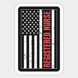 United States Flag – Registered Nurse Sticker